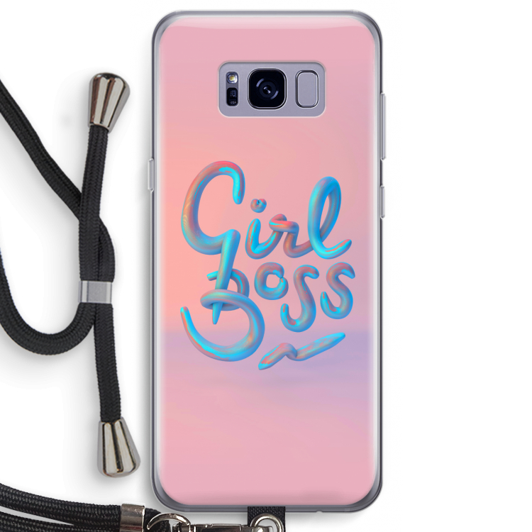 Girl boss: Samsung Galaxy S8 Plus Transparant Hoesje met koord