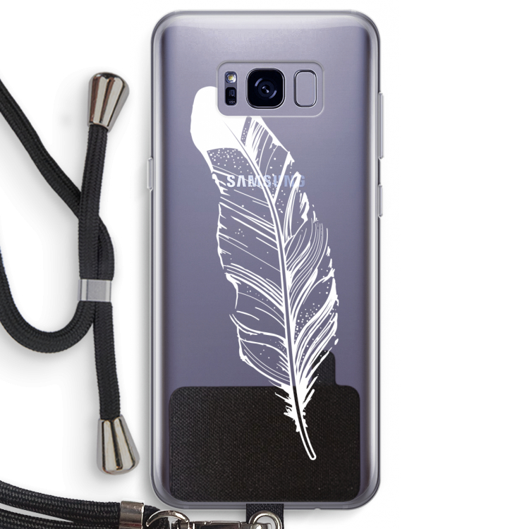 Pluim: Samsung Galaxy S8 Plus Transparant Hoesje met koord