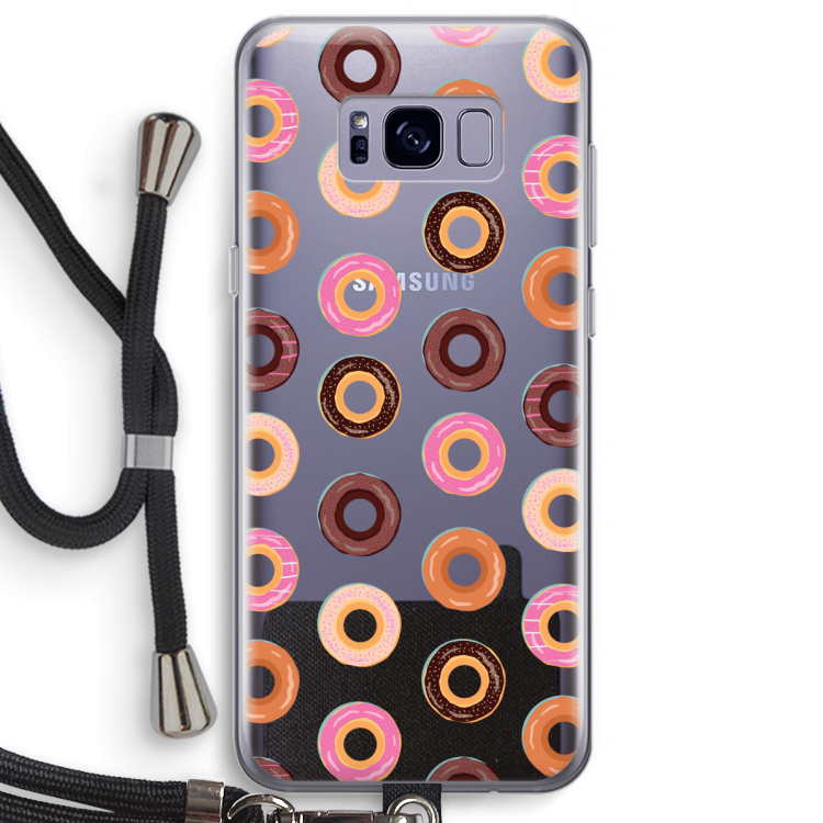Donuts: Samsung Galaxy S8 Plus Transparant Hoesje met koord