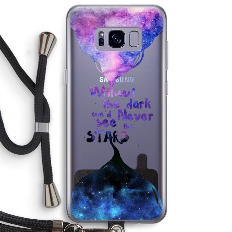 Stars quote: Samsung Galaxy S8 Plus Transparant Hoesje met koord