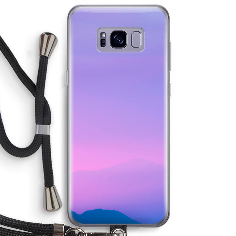 Sunset pastel: Samsung Galaxy S8 Plus Transparant Hoesje met koord