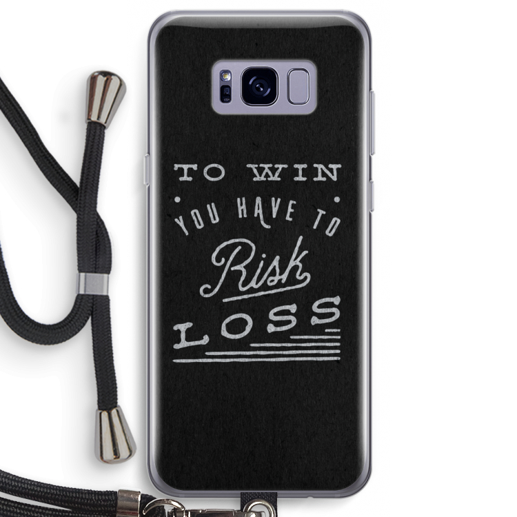 Risk loss: Samsung Galaxy S8 Plus Transparant Hoesje met koord