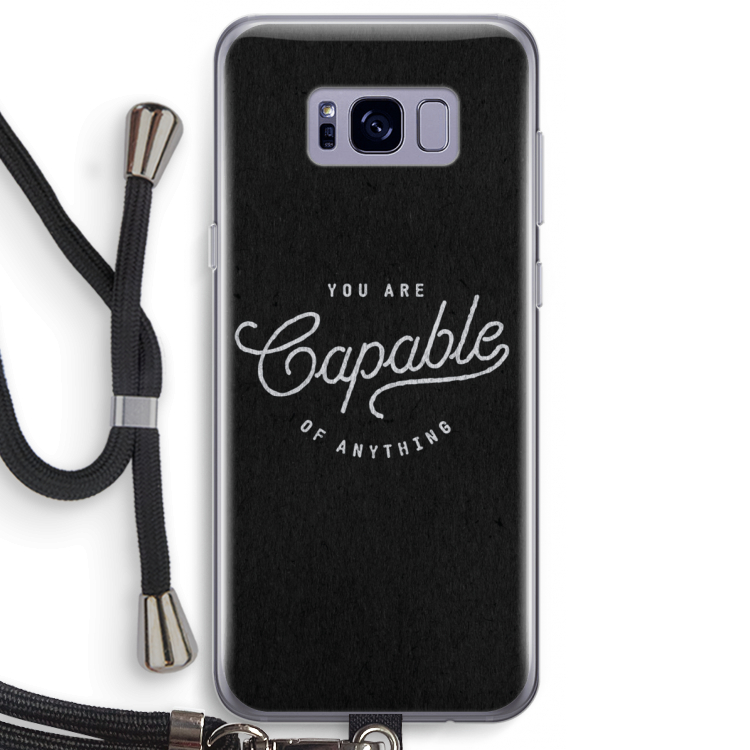Capable: Samsung Galaxy S8 Plus Transparant Hoesje met koord