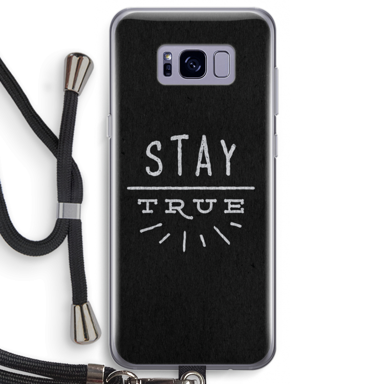 Stay true: Samsung Galaxy S8 Plus Transparant Hoesje met koord