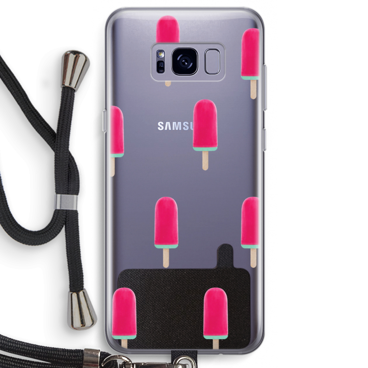 Waterijsje: Samsung Galaxy S8 Plus Transparant Hoesje met koord
