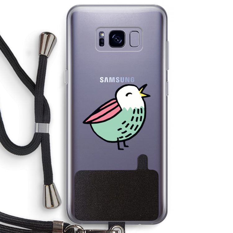 Birdy: Samsung Galaxy S8 Plus Transparant Hoesje met koord