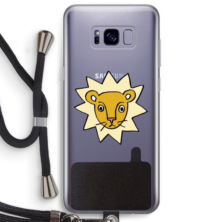 Kleine leeuw: Samsung Galaxy S8 Plus Transparant Hoesje met koord