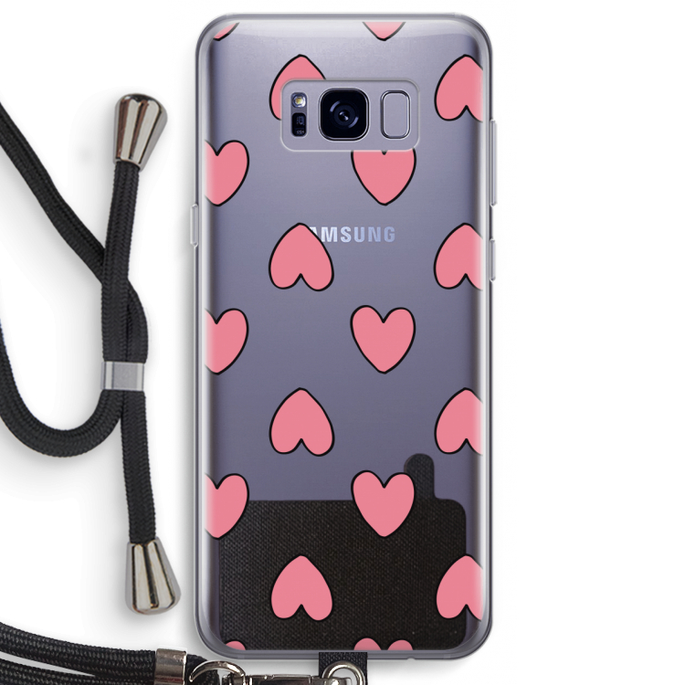 Ondersteboven verliefd: Samsung Galaxy S8 Plus Transparant Hoesje met koord
