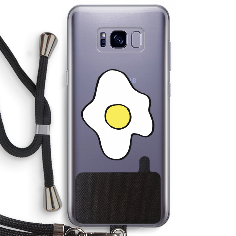 Spiegelei: Samsung Galaxy S8 Plus Transparant Hoesje met koord
