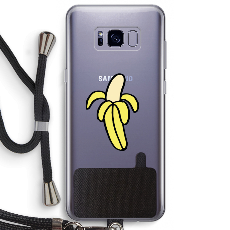 Banana: Samsung Galaxy S8 Plus Transparant Hoesje met koord