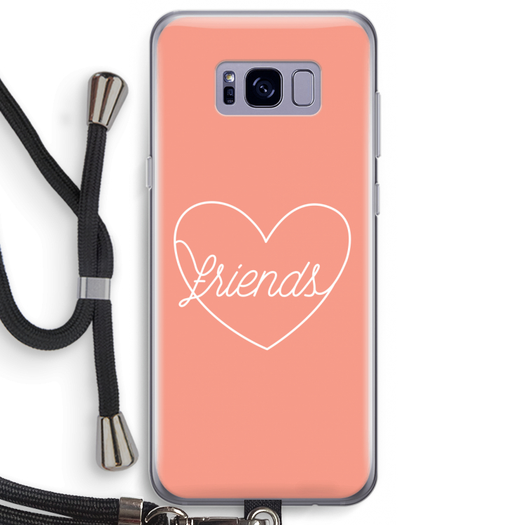 Friends heart: Samsung Galaxy S8 Plus Transparant Hoesje met koord