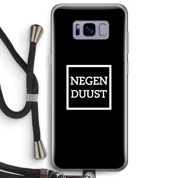 Negenduust black: Samsung Galaxy S8 Plus Transparant Hoesje met koord