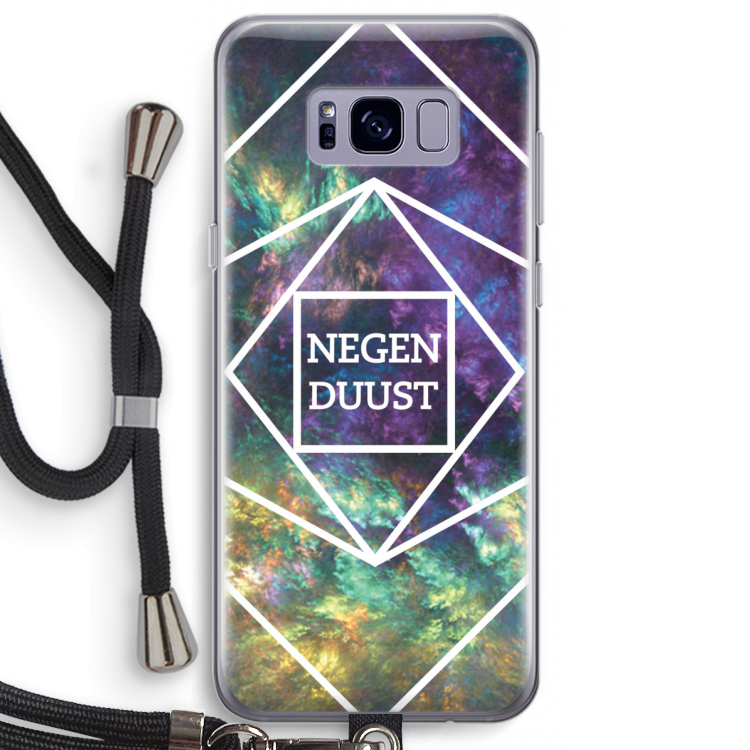Negenduust ruimte: Samsung Galaxy S8 Plus Transparant Hoesje met koord