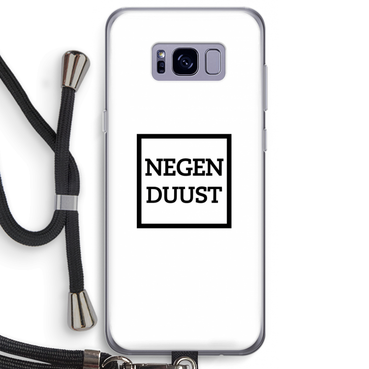 Negenduust vierkant: Samsung Galaxy S8 Plus Transparant Hoesje met koord