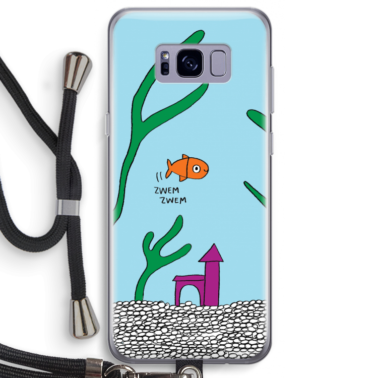 Aquarium: Samsung Galaxy S8 Plus Transparant Hoesje met koord