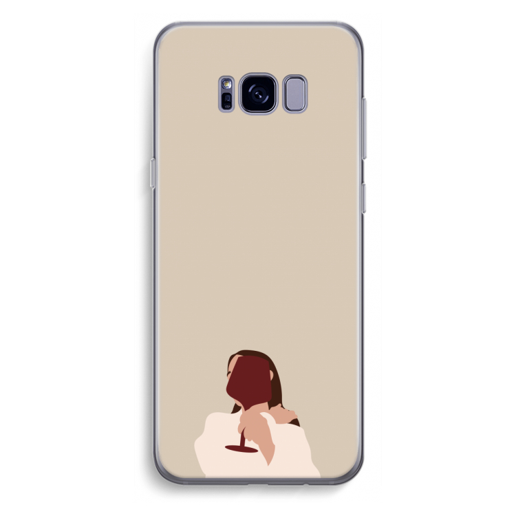 I drink wine: Samsung Galaxy S8 Plus Transparant Hoesje