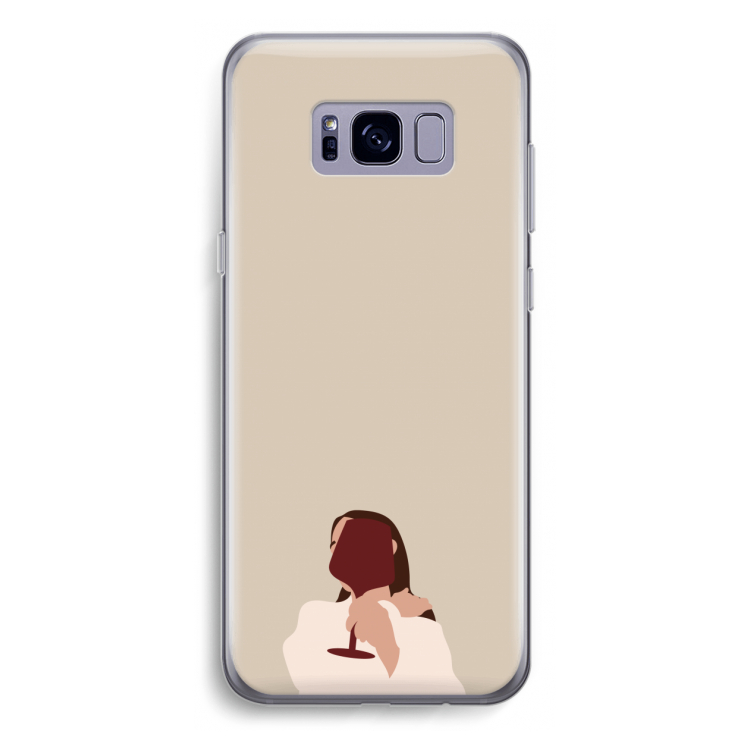 I drink wine: Samsung Galaxy S8 Plus Transparant Hoesje