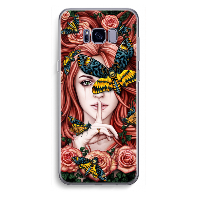 Lady Moth: Samsung Galaxy S8 Plus Transparant Hoesje