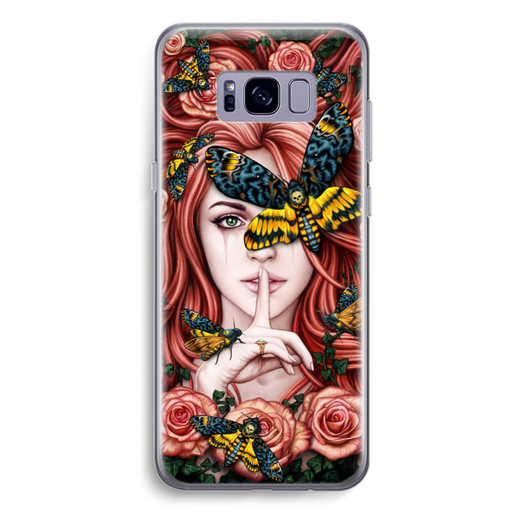 Lady Moth: Samsung Galaxy S8 Plus Transparant Hoesje