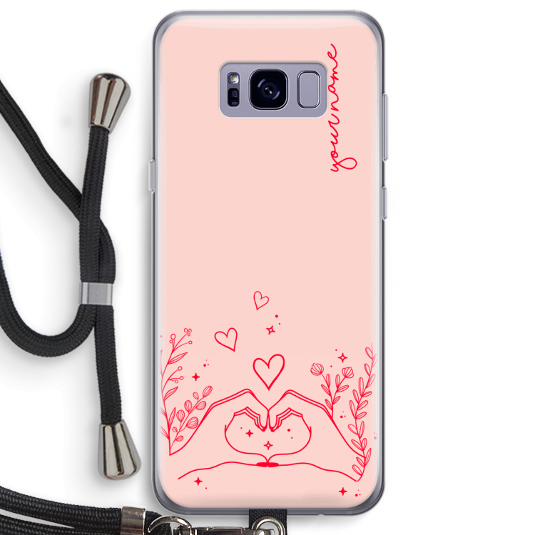 Love is in the air: Samsung Galaxy S8 Plus Transparant Hoesje met koord