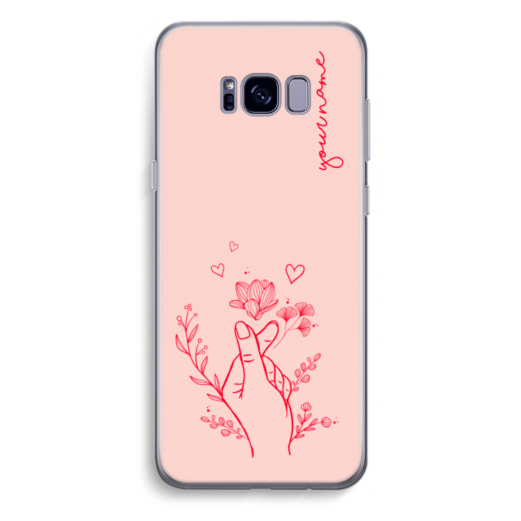 Giving Flowers: Samsung Galaxy S8 Plus Transparant Hoesje