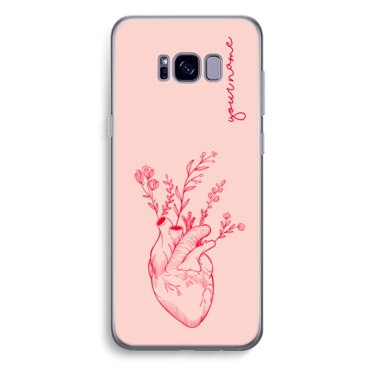 Blooming Heart: Samsung Galaxy S8 Plus Transparant Hoesje