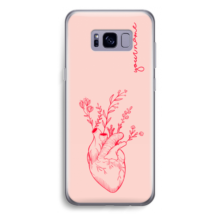 Blooming Heart: Samsung Galaxy S8 Plus Transparant Hoesje