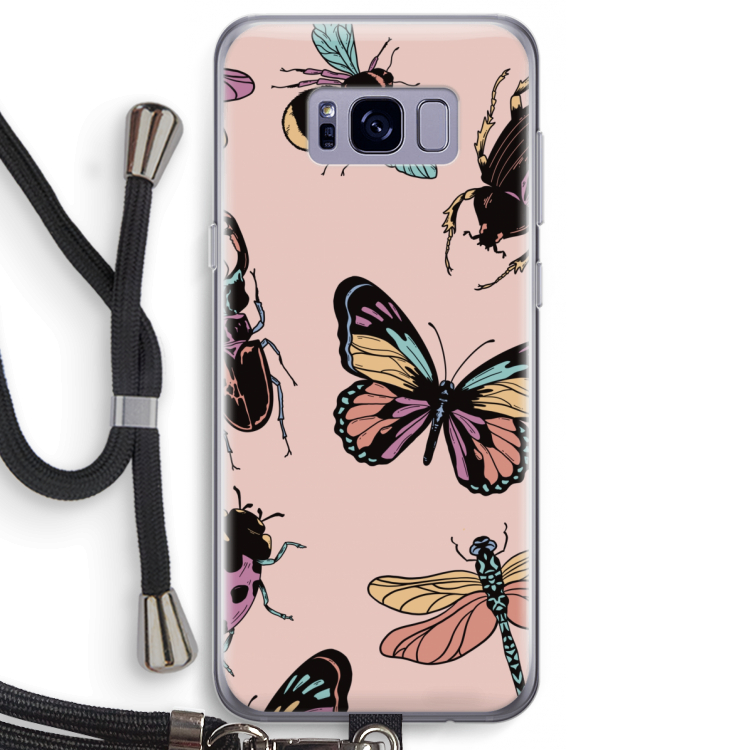 Tiny Bugs: Samsung Galaxy S8 Plus Transparant Hoesje met koord
