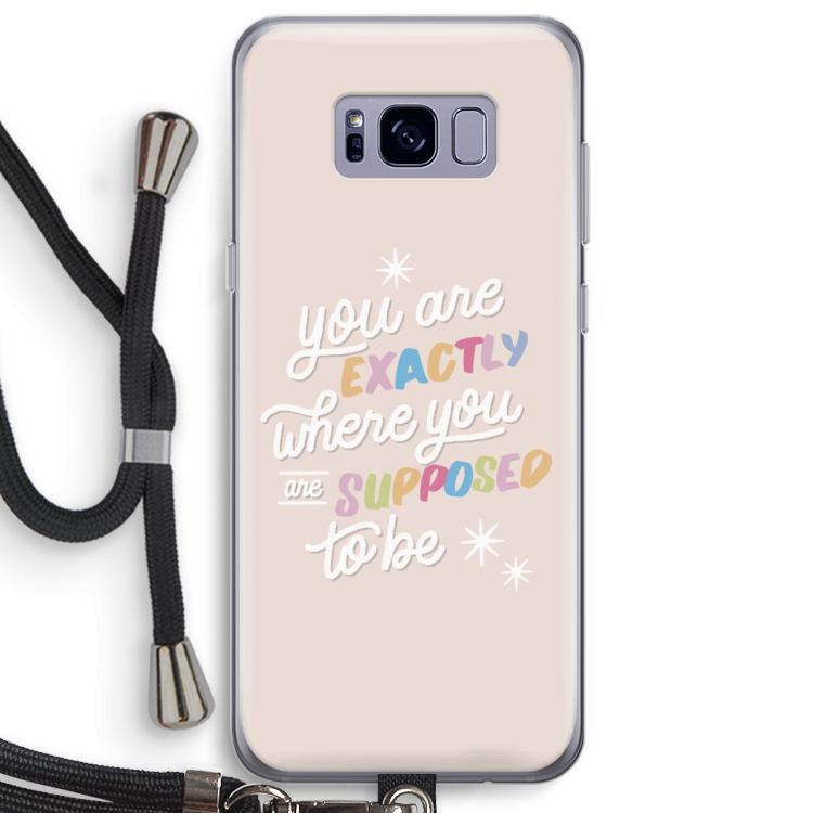 Right Place: Samsung Galaxy S8 Plus Transparant Hoesje met koord
