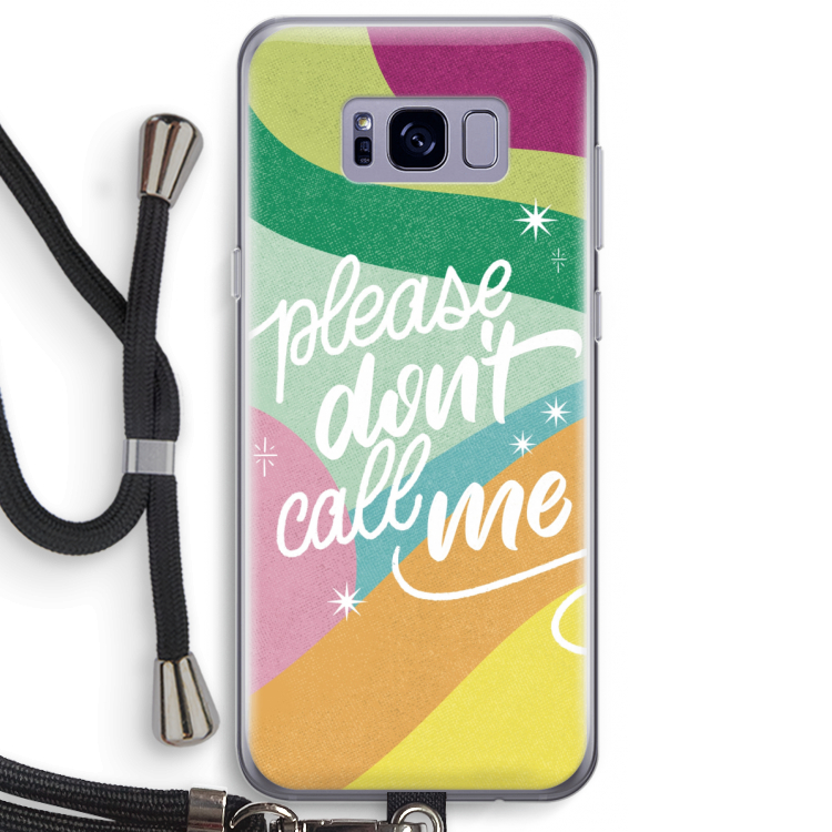 Don't call: Samsung Galaxy S8 Plus Transparant Hoesje met koord