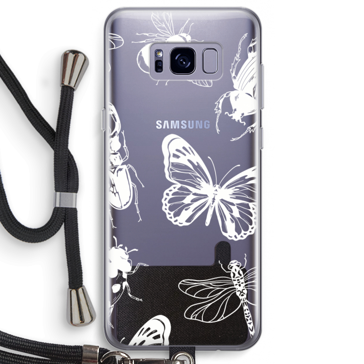 Tiny Bugs: Samsung Galaxy S8 Plus Transparant Hoesje met koord