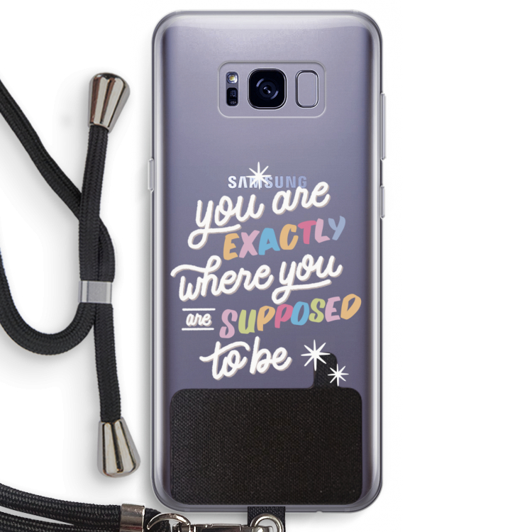Right Place: Samsung Galaxy S8 Plus Transparant Hoesje met koord