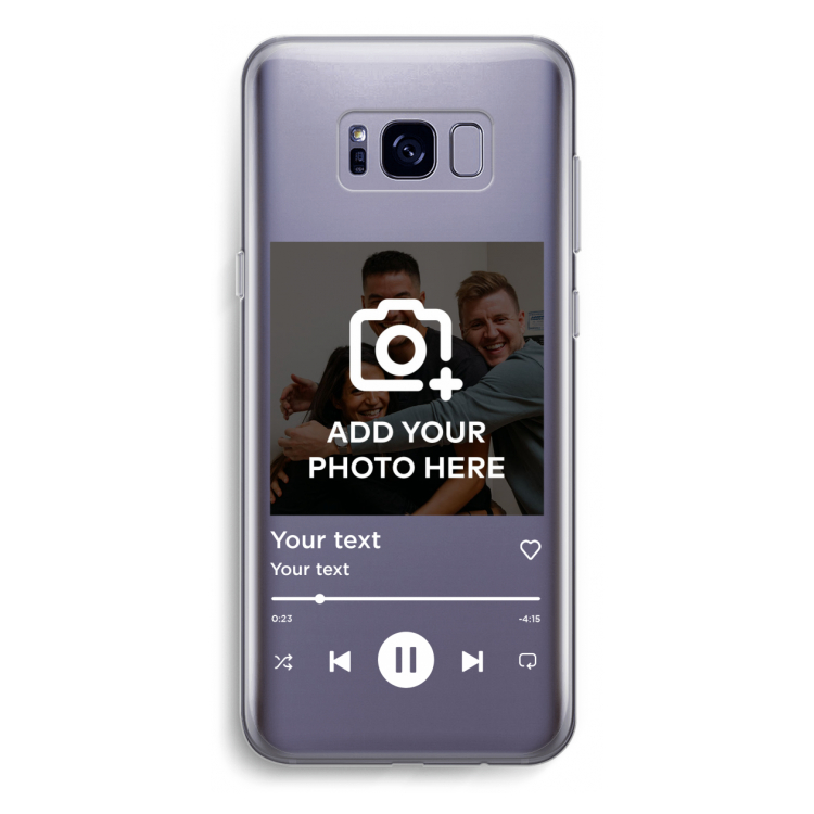 Music Player: Samsung Galaxy S8 Plus Transparant Hoesje