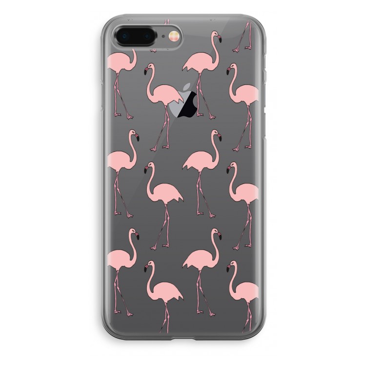 Anything Flamingoes: iPhone 8 Plus Transparant Hoesje