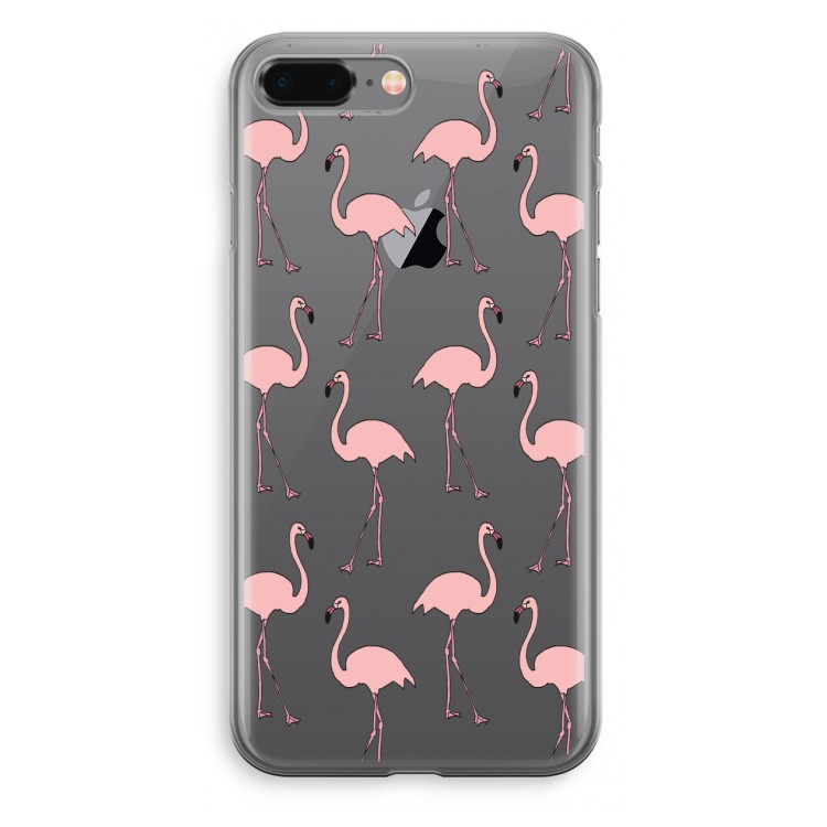 Anything Flamingoes: iPhone 8 Plus Transparant Hoesje