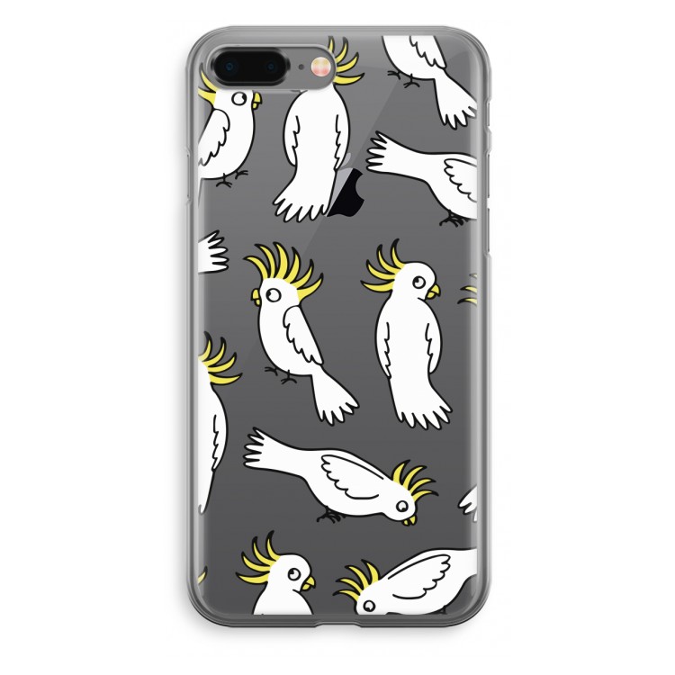 Papegaai: iPhone 8 Plus Transparant Hoesje