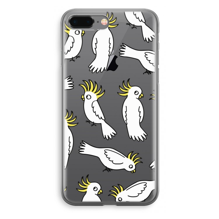 Papegaai: iPhone 8 Plus Transparant Hoesje