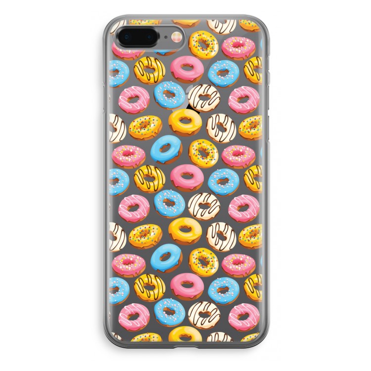 Pink donuts: iPhone 8 Plus Transparant Hoesje