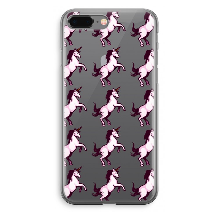 Musketon Unicorn: iPhone 8 Plus Transparant Hoesje