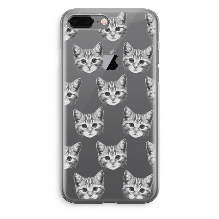 Kitten: iPhone 8 Plus Transparant Hoesje