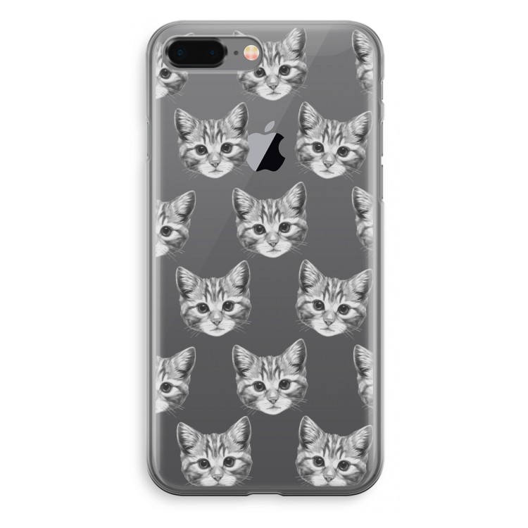 Kitten: iPhone 8 Plus Transparant Hoesje