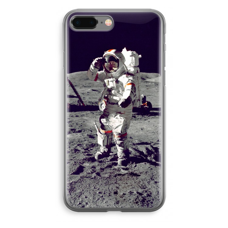 Spaceman: iPhone 8 Plus Transparant Hoesje