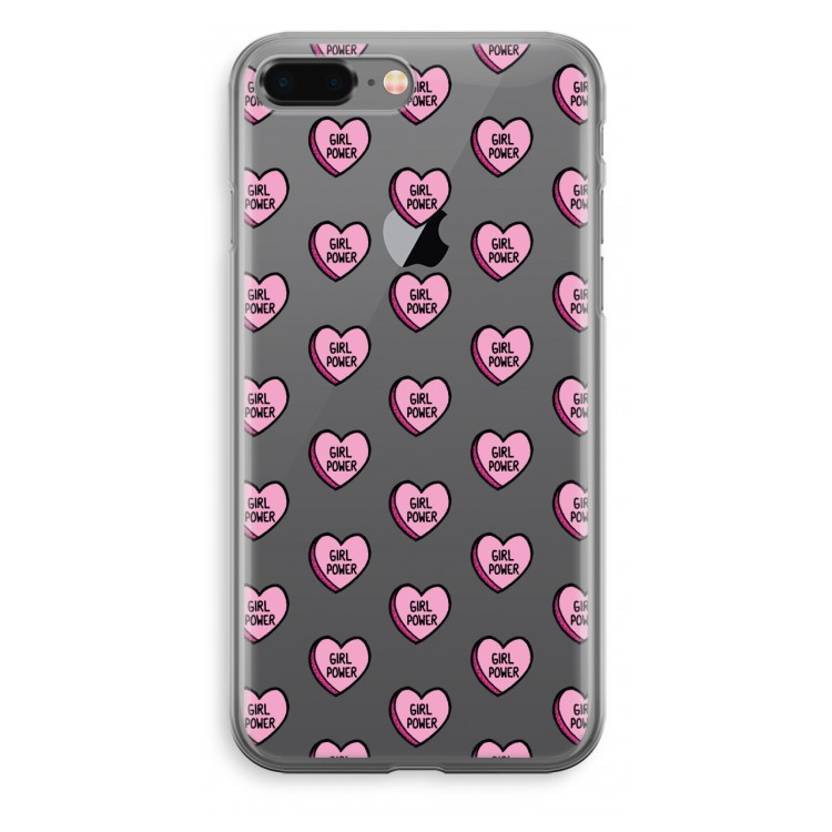GIRL POWER: iPhone 8 Plus Transparant Hoesje