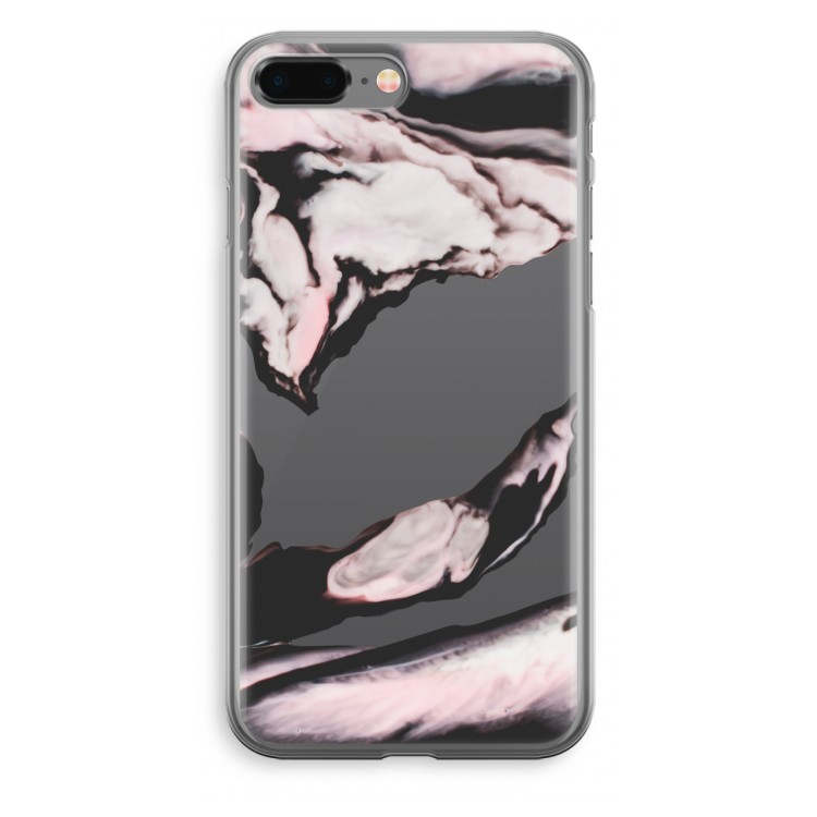 Roze stroom: iPhone 8 Plus Transparant Hoesje
