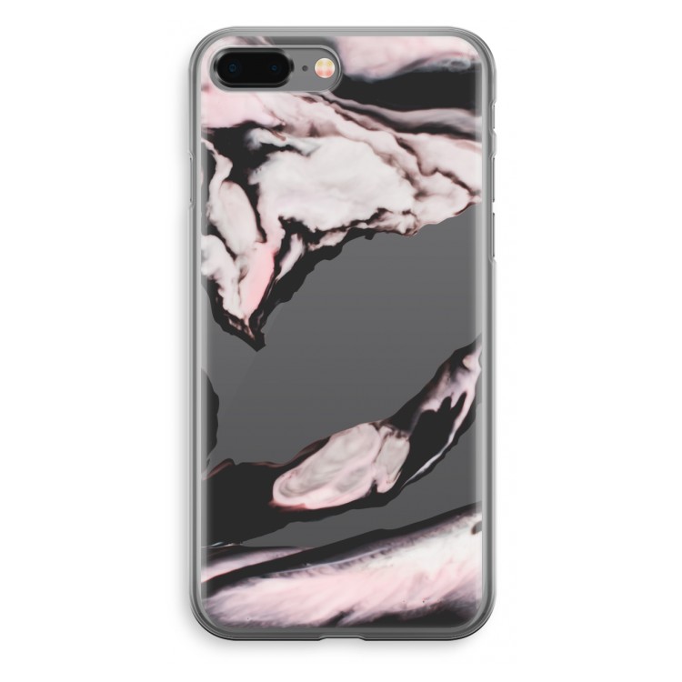 Roze stroom: iPhone 8 Plus Transparant Hoesje