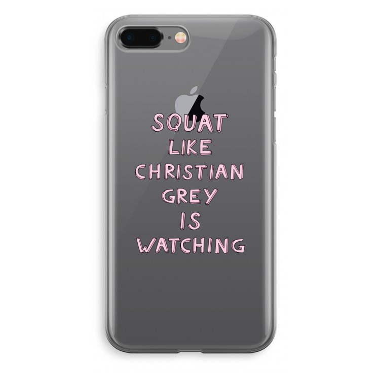 Christian Grey: iPhone 8 Plus Transparant Hoesje