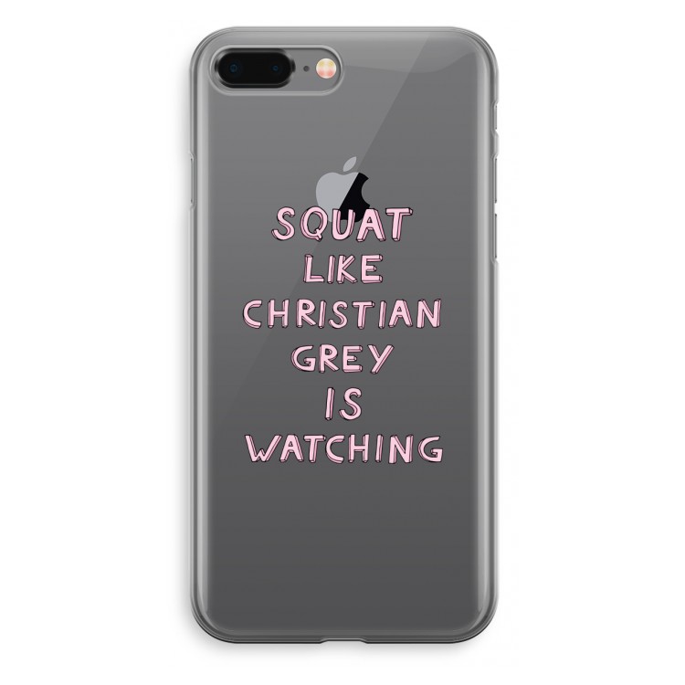 Christian Grey: iPhone 8 Plus Transparant Hoesje