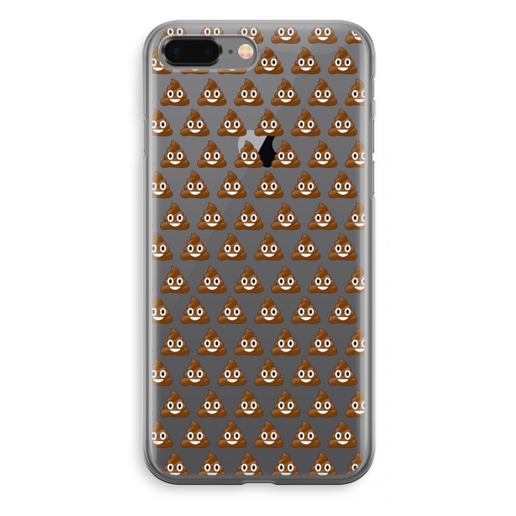 Poop emoji: iPhone 8 Plus Transparant Hoesje