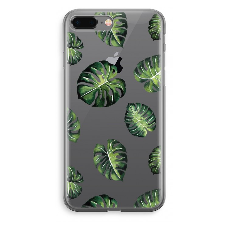 Tropische bladeren: iPhone 8 Plus Transparant Hoesje