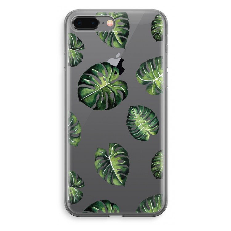 Tropische bladeren: iPhone 8 Plus Transparant Hoesje